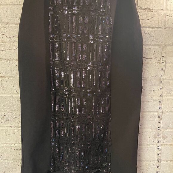 Worthington Black Sequin Pencil Skirt 10 - Picture 2 of 9